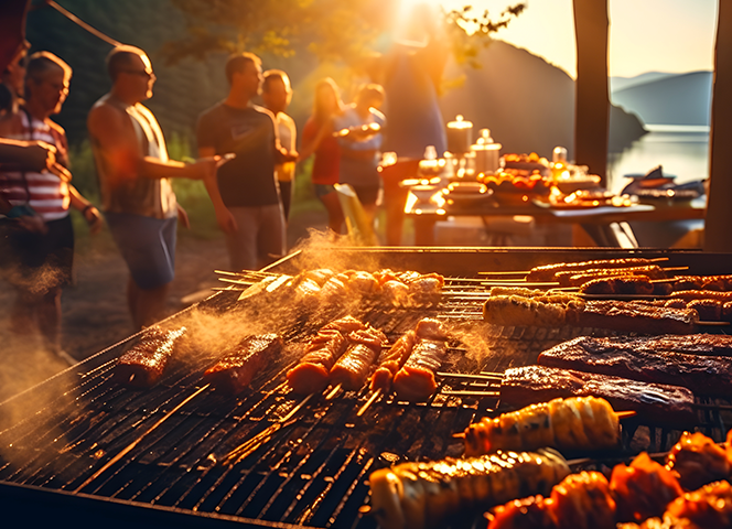 BBQ party dans un camping