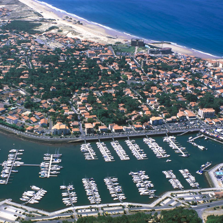 Capbreton vu du ciel dans les landes